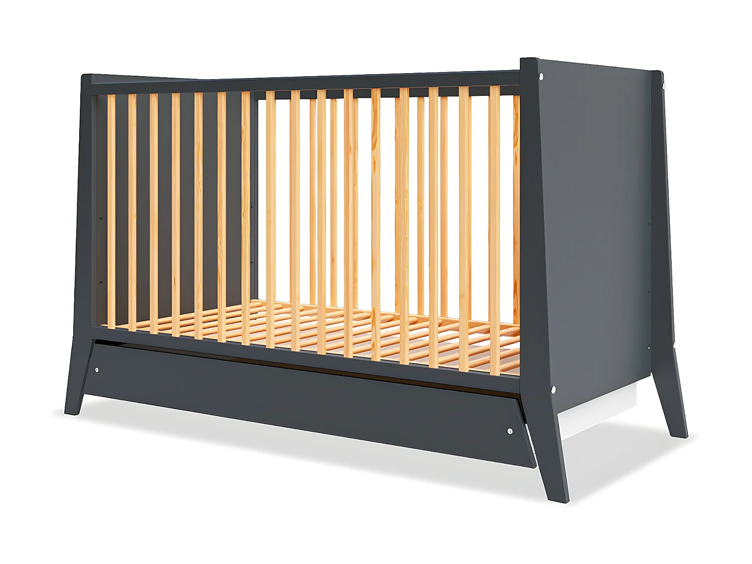 MINEA | Lit bébé évolutif avec tiroir TIMEO 60x120 cm (matelas non inclus)