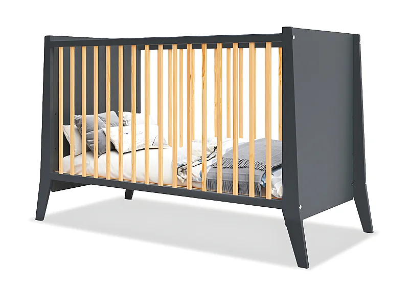 MINEA | Lit bébé évolutif TIMEO 60x120 cm (matelas non inclus)