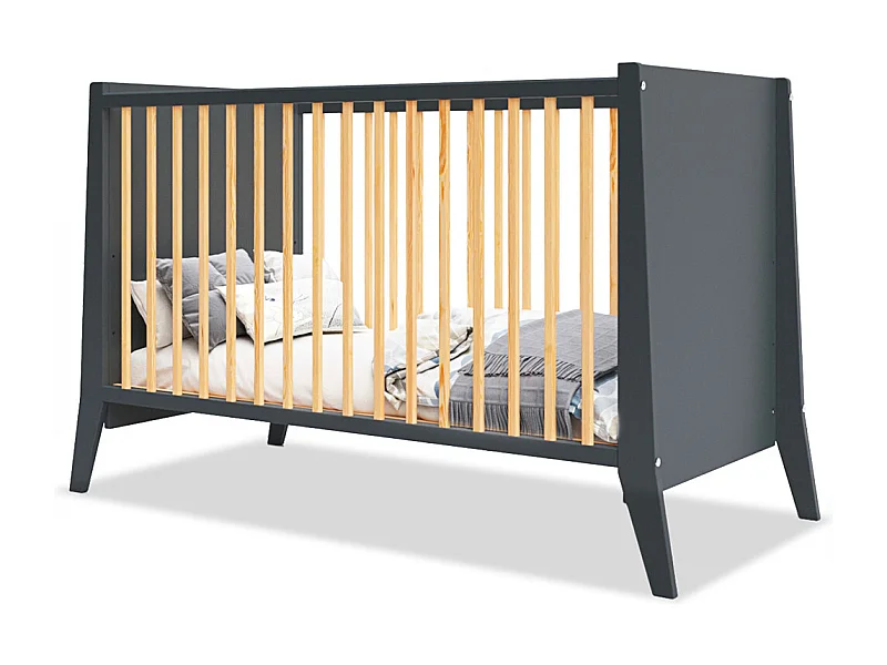 MINEA | Lit bébé évolutif TIMEO 60x120 cm (matelas non inclus)