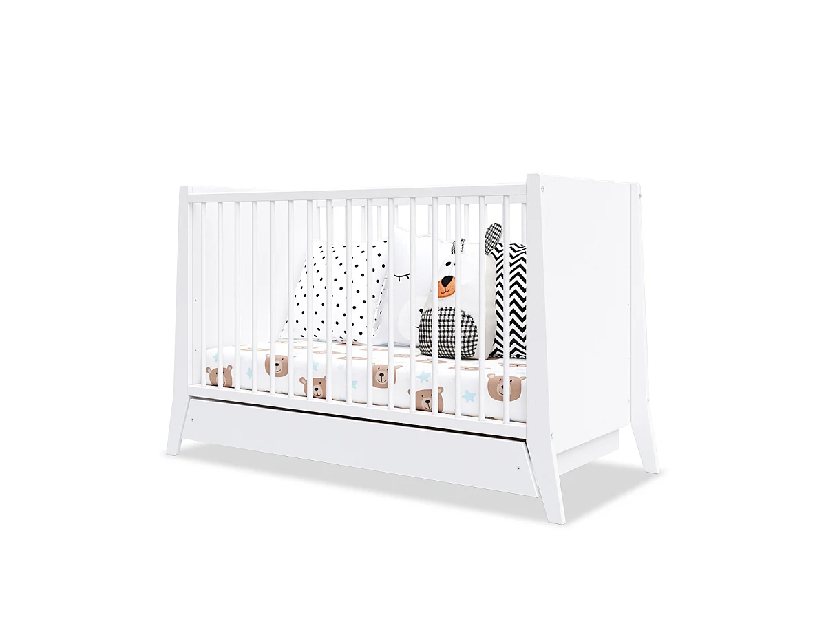 Lit bébé évolutif Timeo Espace qui grandit blanc 60x120cm