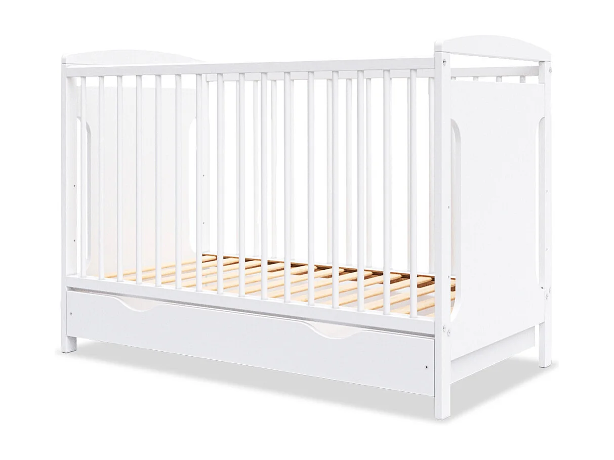 MINEA | Lit bébé évolutif avec tiroir MARGOT 60x120 cm (matelas non inclus)