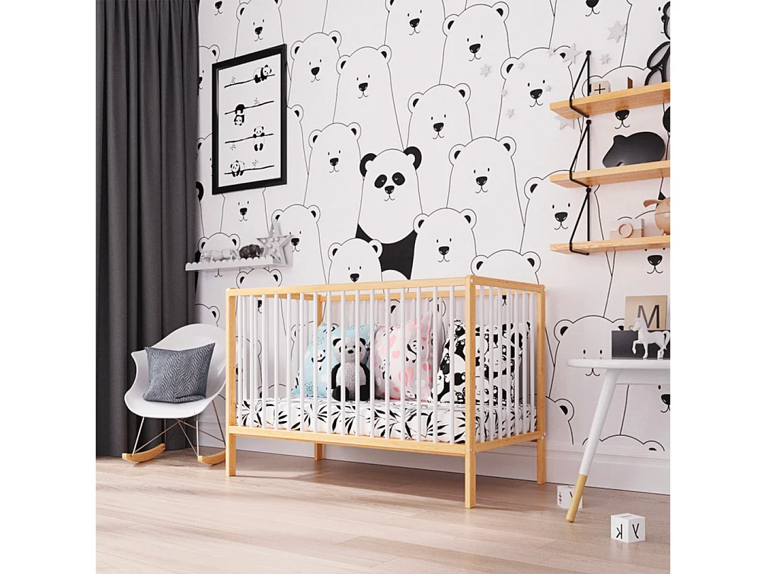 MINEA | Lit bébé évolutif MATHIS 60x120 cm (matelas non inclus)