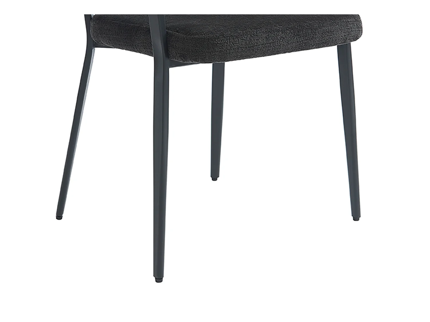 Set van 2 stoelen met armleuningen van stof en metaal - Zwart - AVRELA