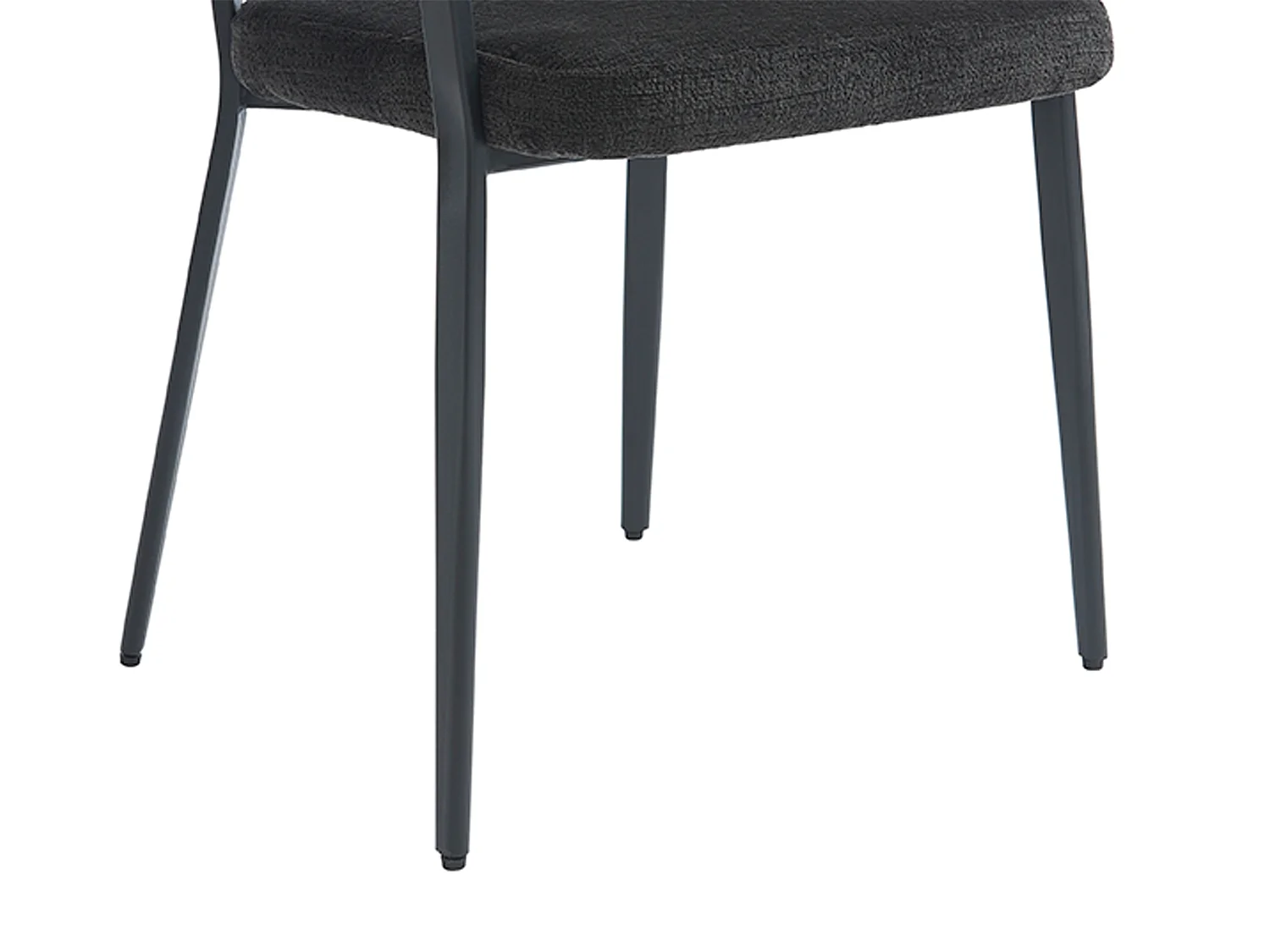 Sedia con braccioli in Tessuto e Metallo Nero - Lotto di 2 - AVRELA