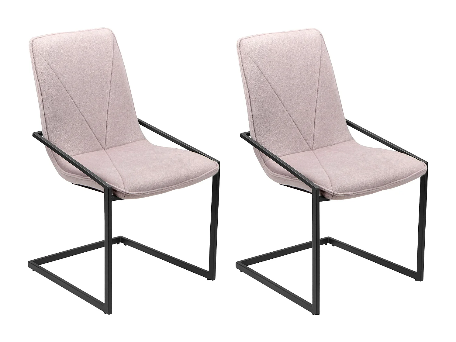 Sia | Conjunto de 4 cadeiras de jantar em veludo cinzento claro