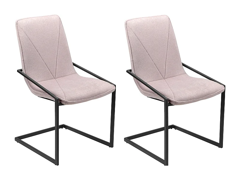 Sia | Conjunto de 4 cadeiras de jantar em veludo cinzento claro