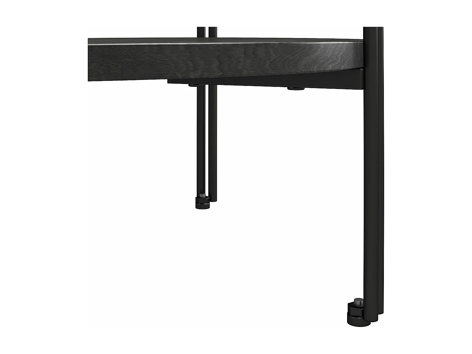 Ronde Bijzettafel Zwart Eiken