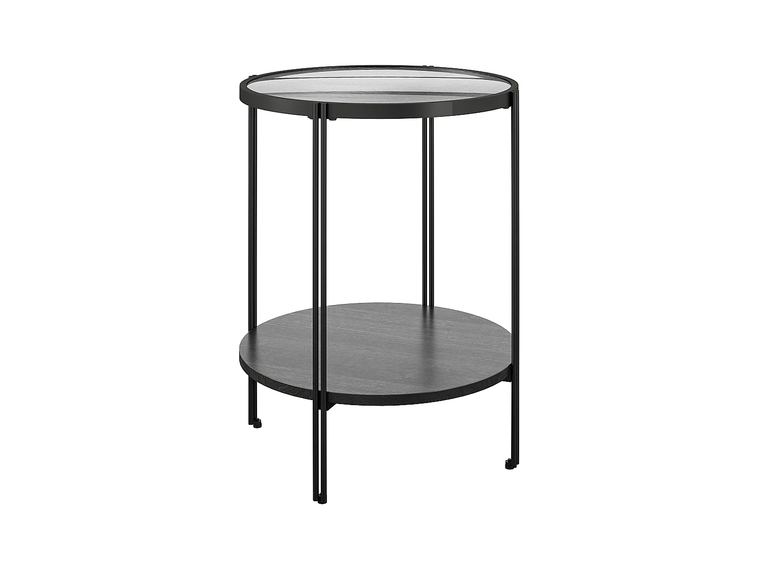Wainwright | Table d'appoint ronde en Noir / Chêne