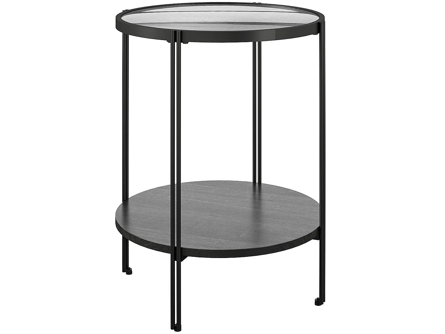Wainwright | Table d'appoint ronde en Noir / Chêne