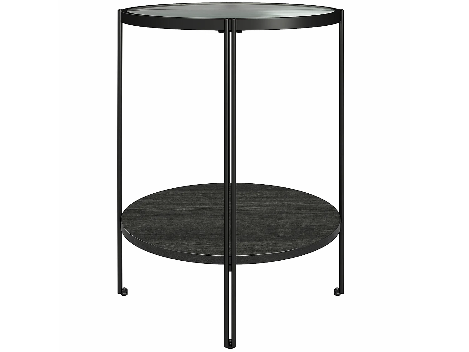 Wainwright | Table d'appoint ronde en Noir / Chêne