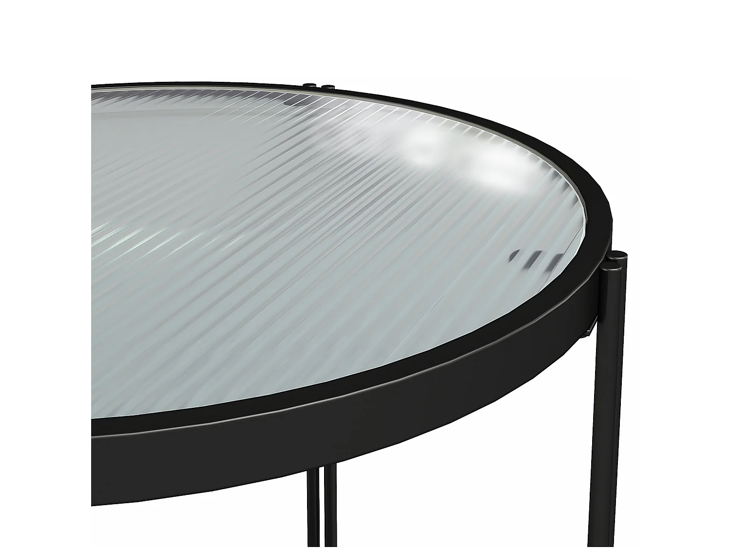 Wainwright | Table d'appoint ronde en Noir / Chêne