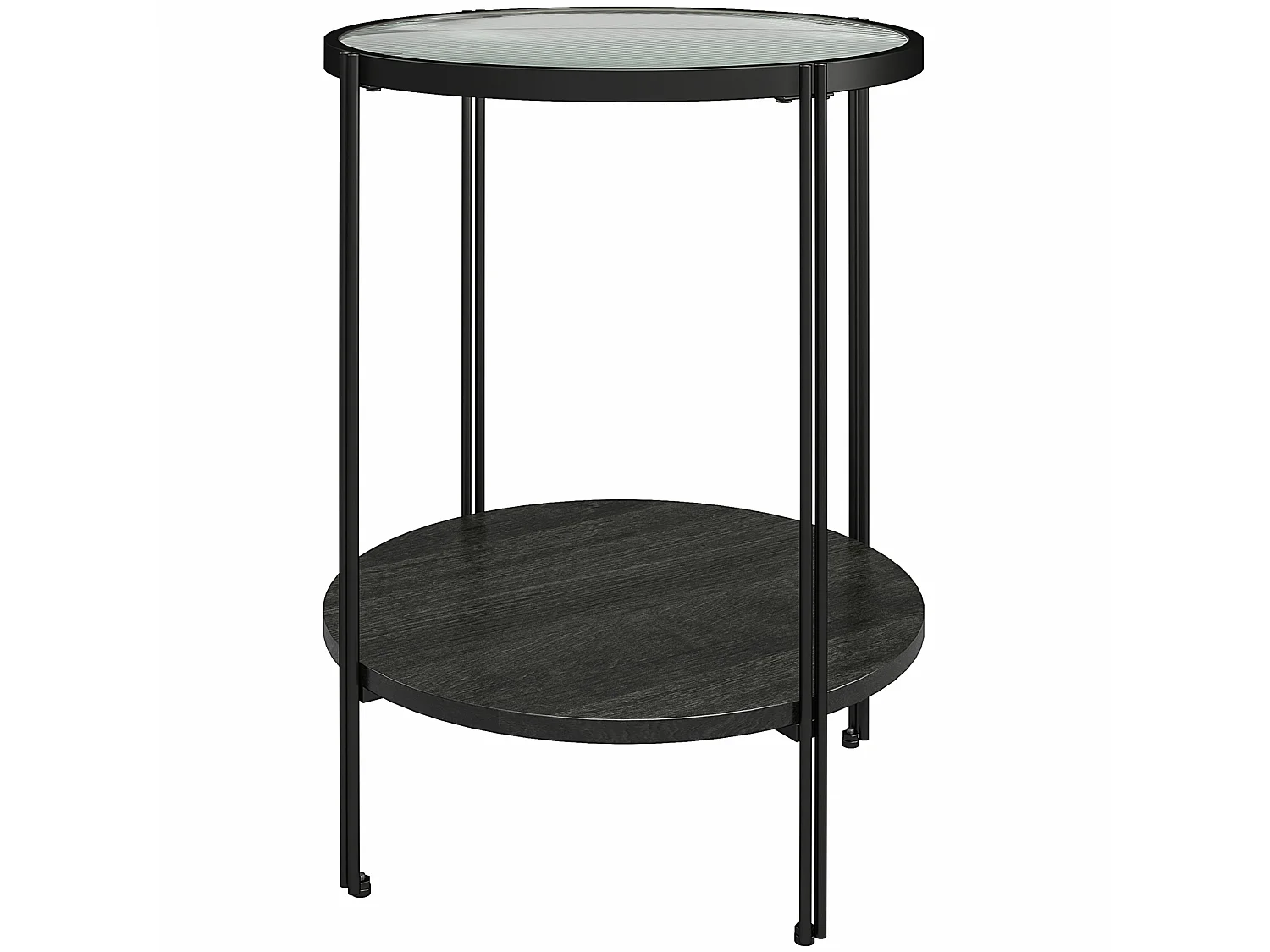 Wainwright | Table d'appoint ronde en Noir / Chêne