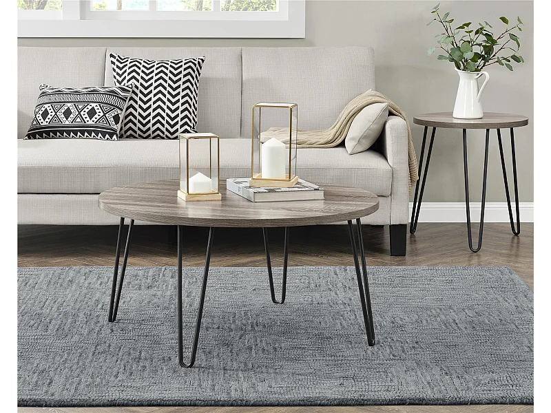Vicco Keukenonderkast R-Line, Blauw-grijs/Krachtige Eik Goud, 60 Cm Zonder Werkblad