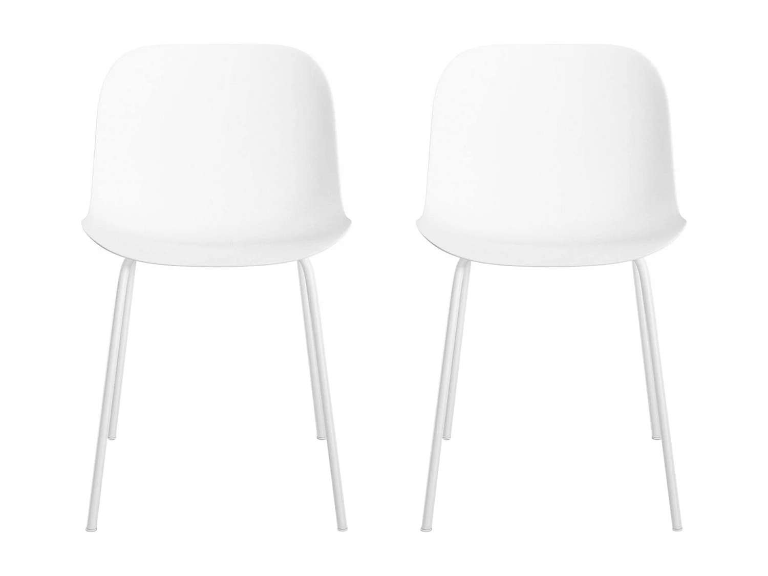 Stoel 2 PK Wit Plastic