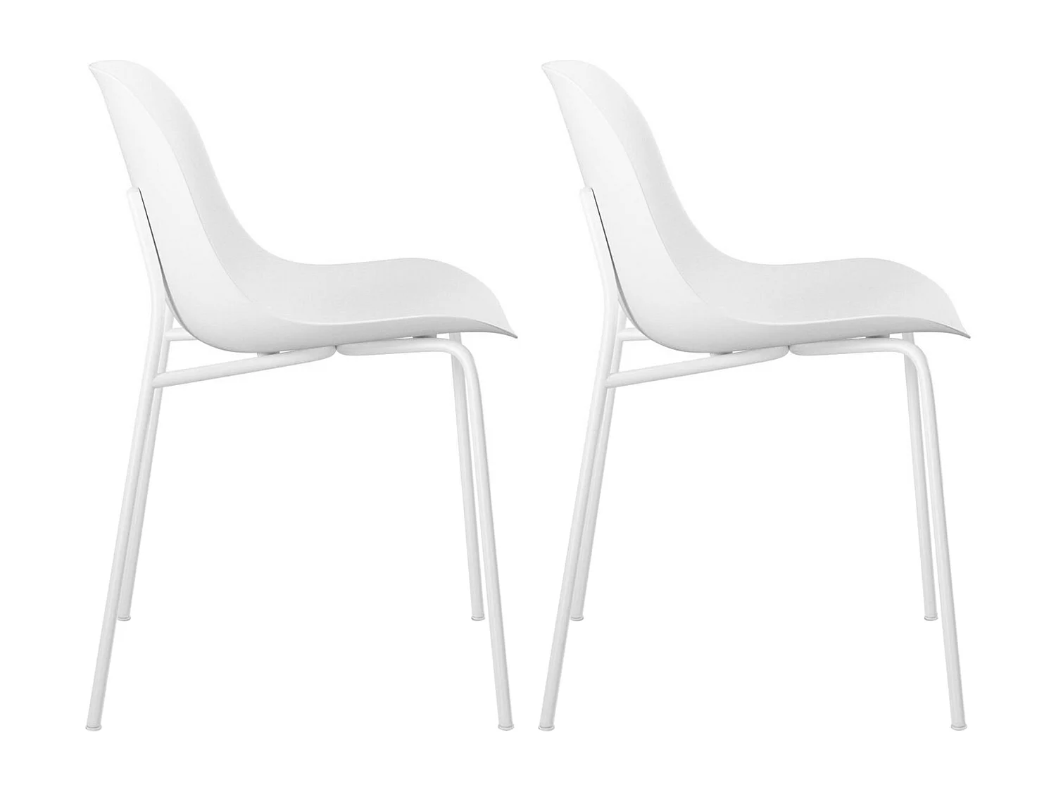 Stoel 2 PK Wit Plastic