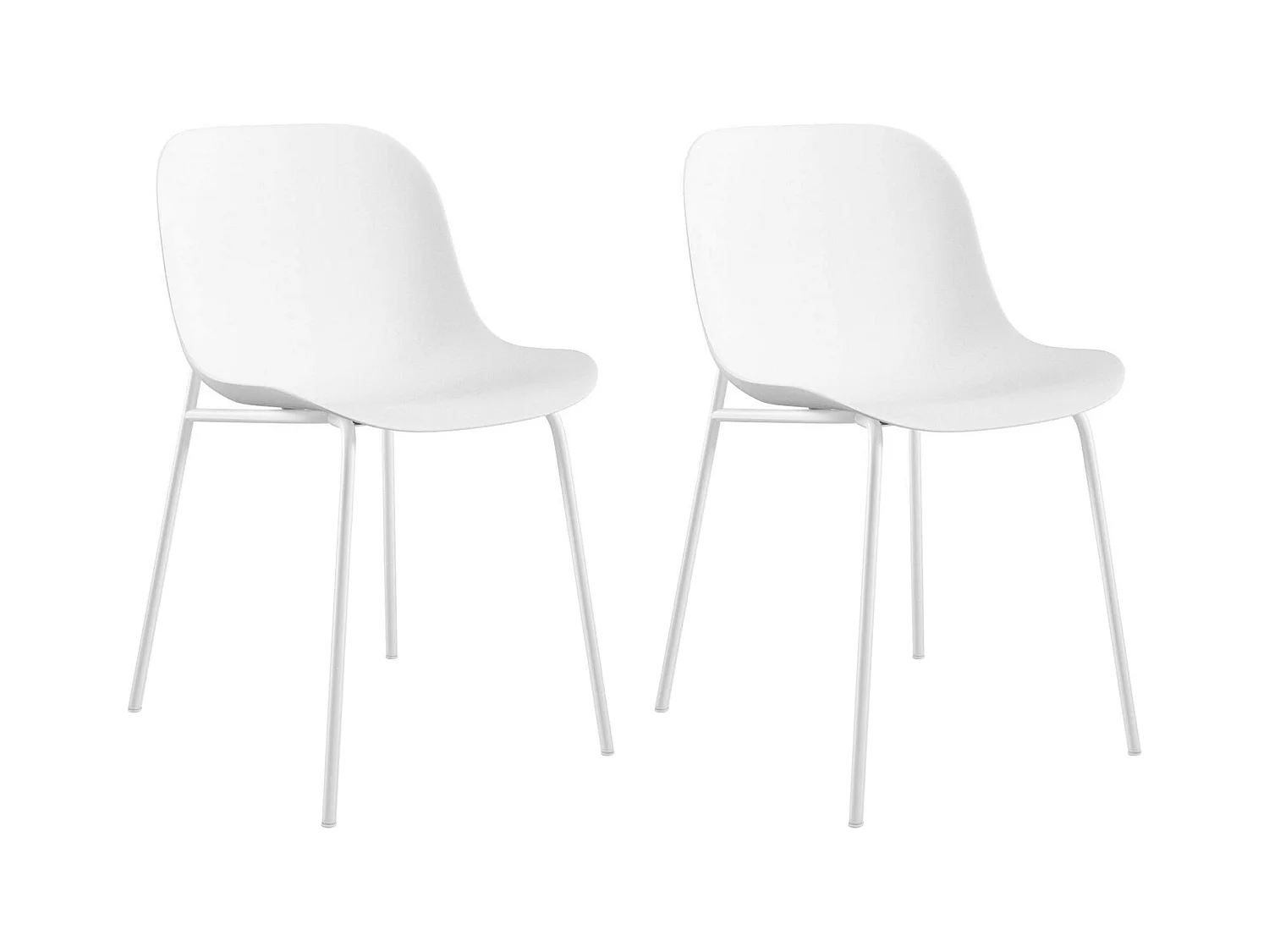 Ocean | Chaise 2 Pack en plastique blanc