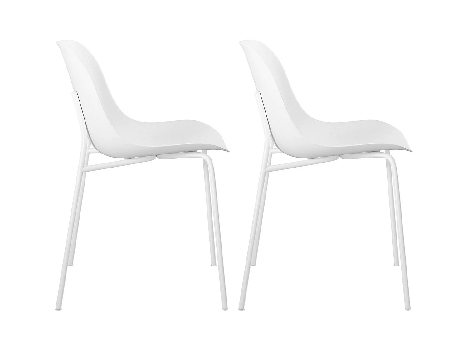 Stoel 2 PK Wit Plastic