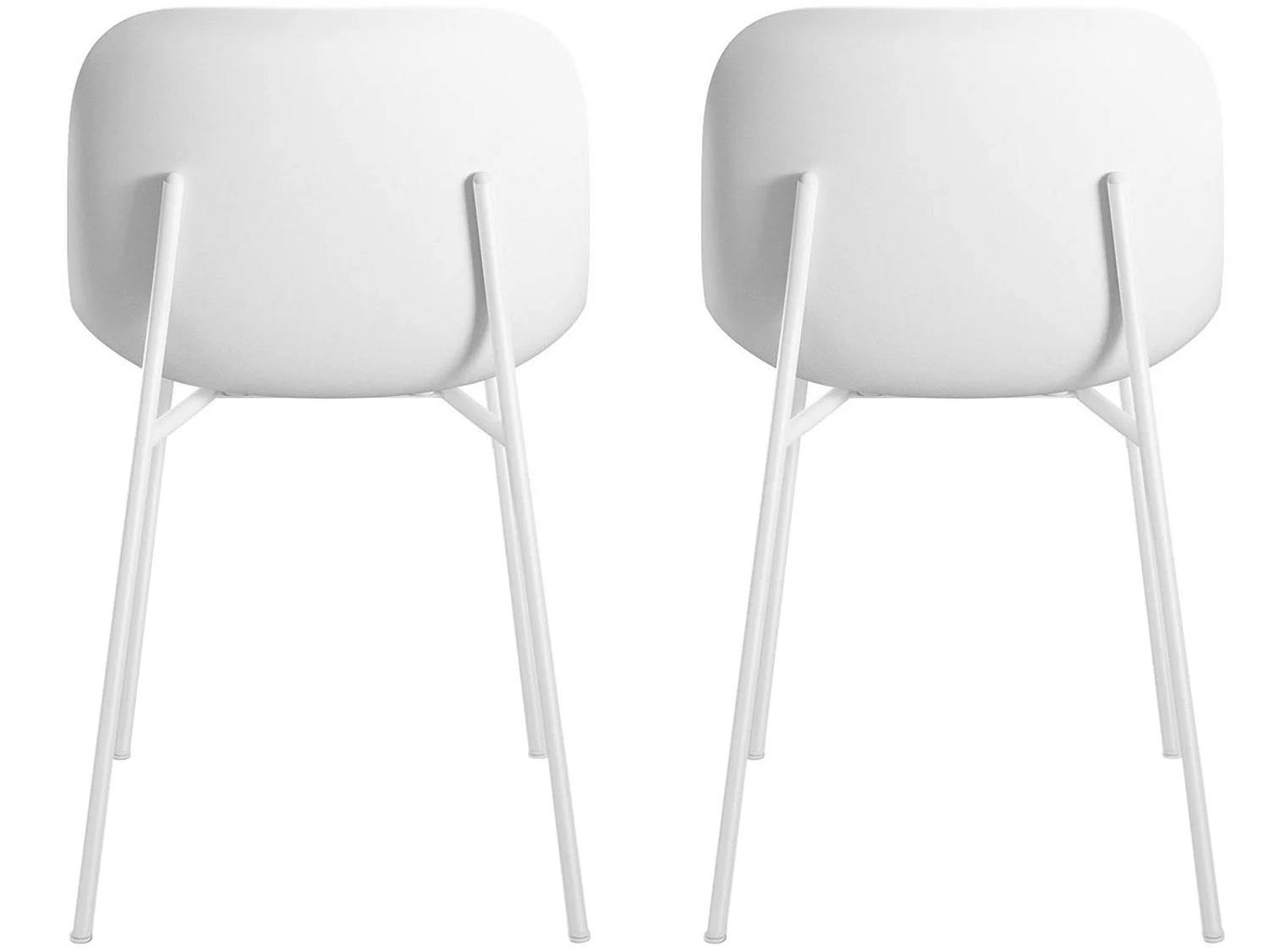 Stuhl 2 PK Weiß Kunststoff Weiß