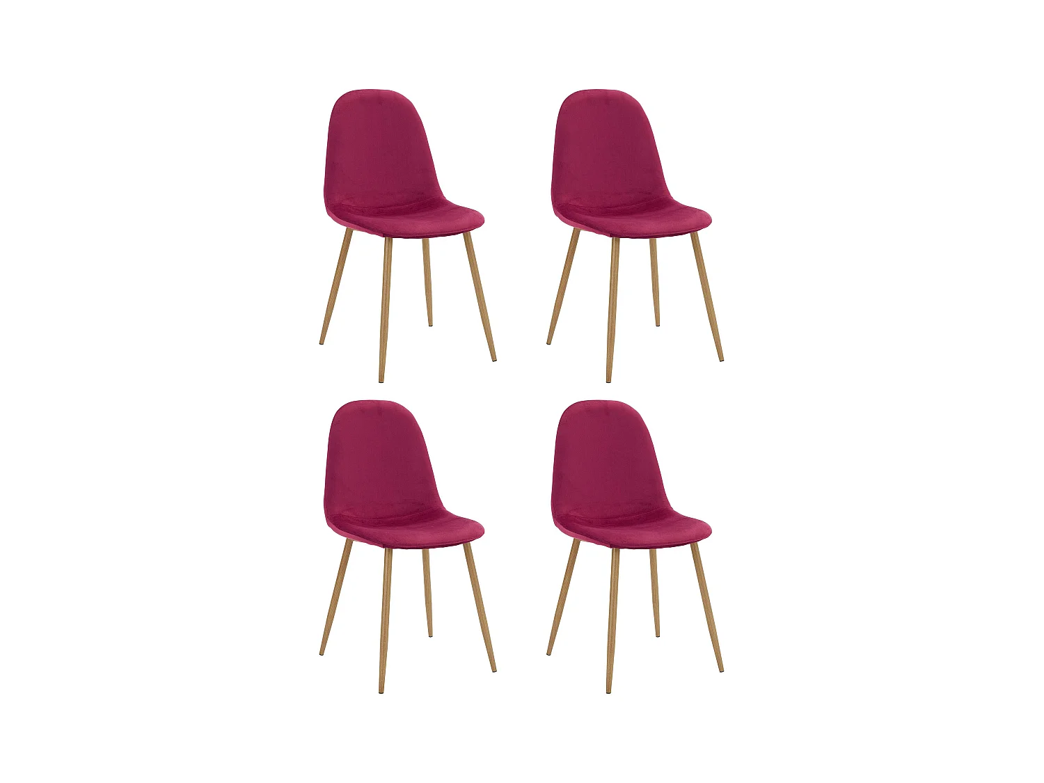 Miller | Chaise 4 Pack en Bordeaux