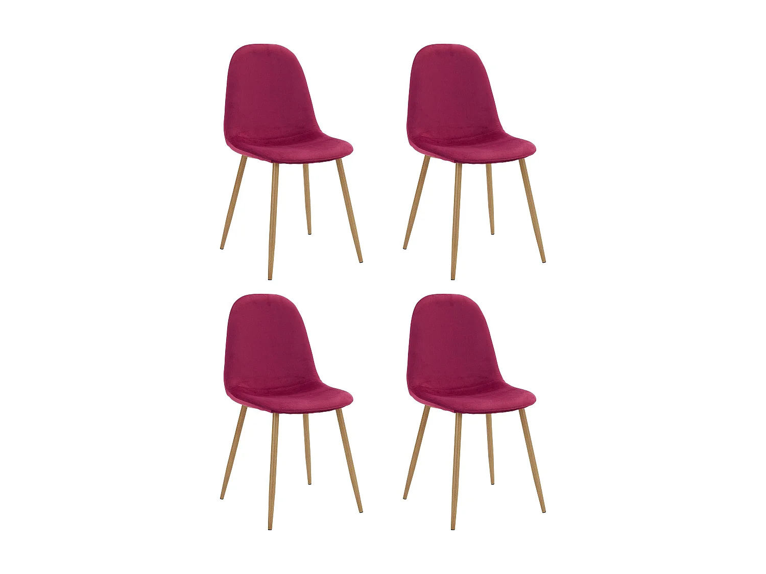 Miller | Chaise 4 Pack en Bordeaux