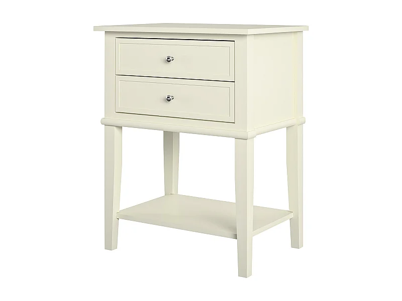 Franklin | Mesa com 2 Gavetas em MDF Branco