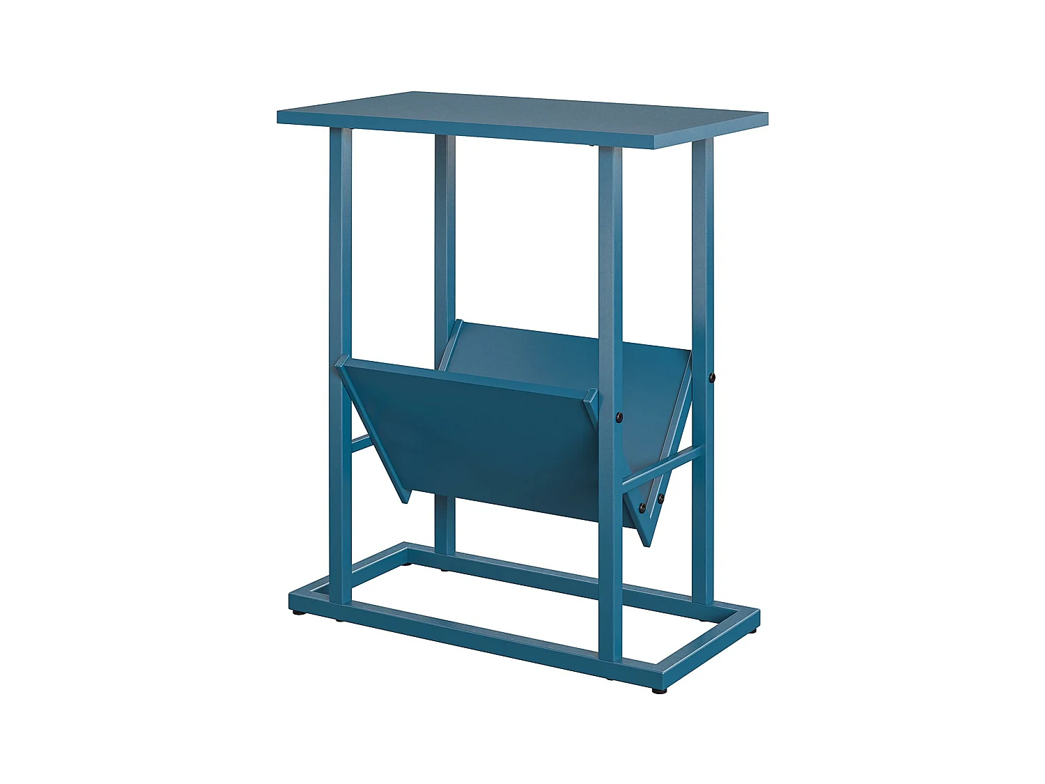 Regal | Table d'appoint à 1 étagère en bleu avec structure en métal