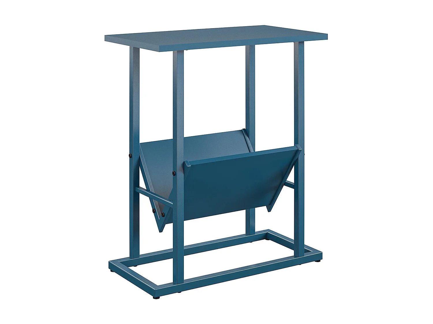 Regal | Table d'appoint à 1 étagère en bleu avec structure en métal