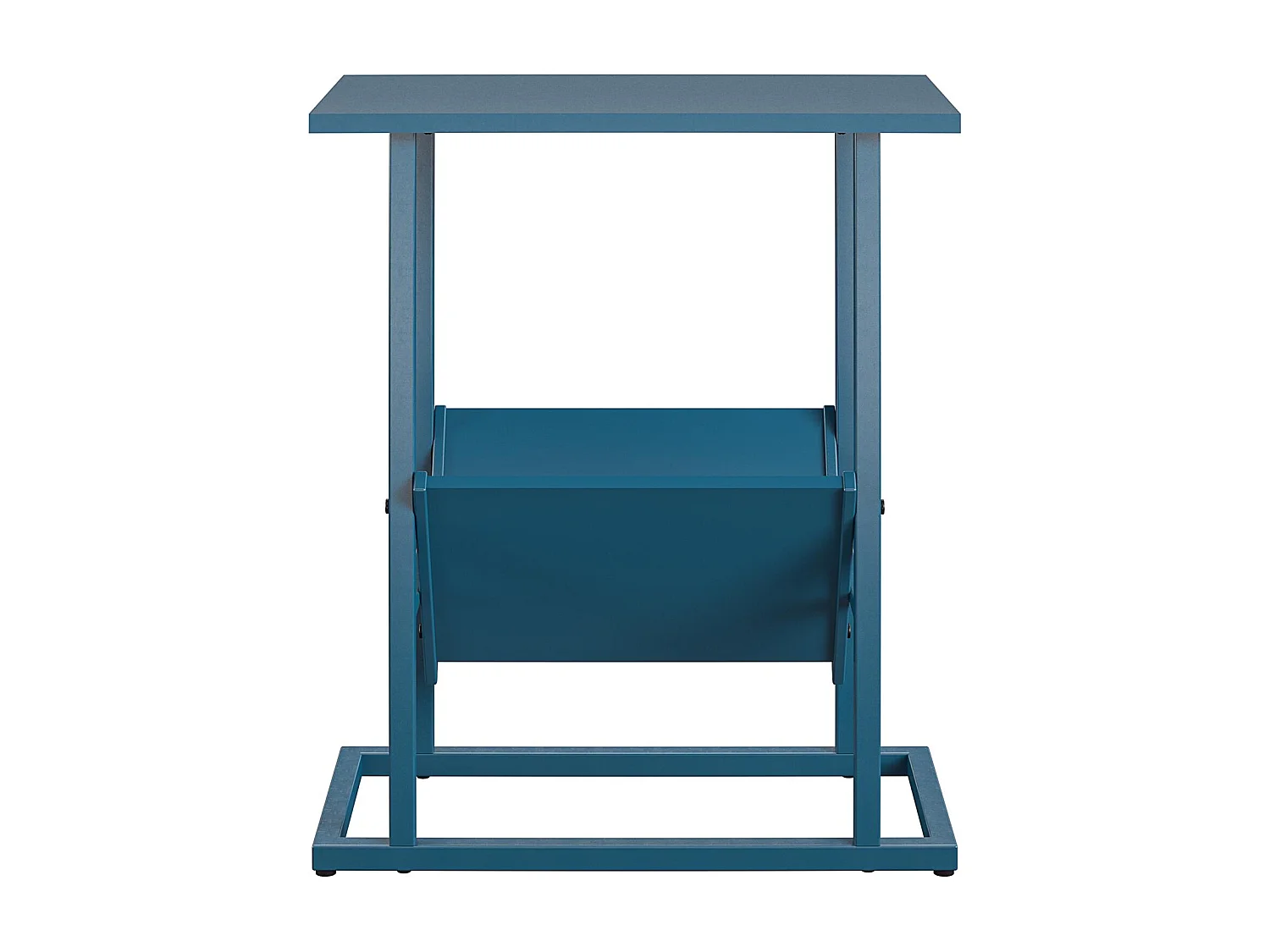 Regal | Table d'appoint à 1 étagère en bleu avec structure en métal