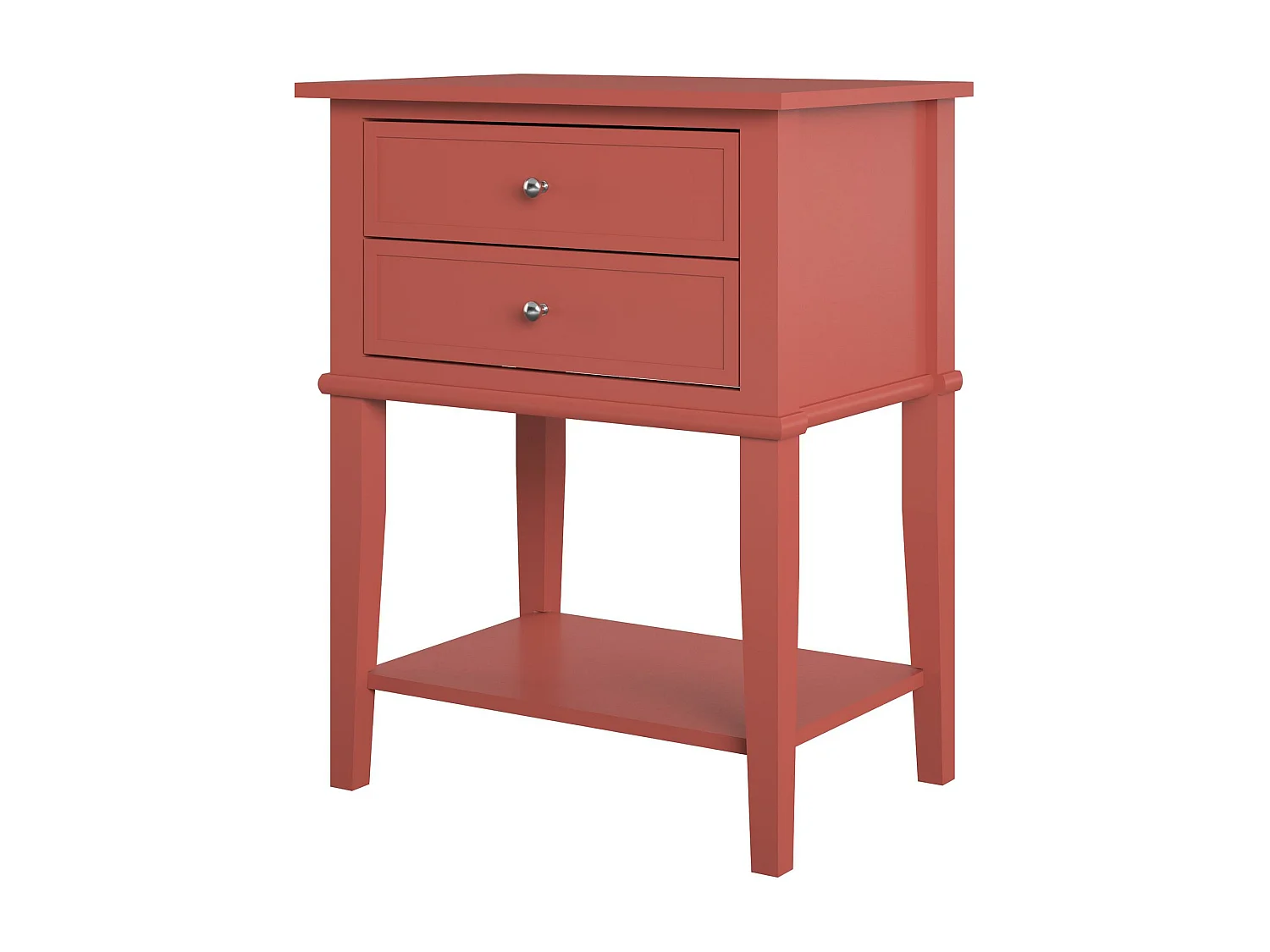 Accenttafel met 2 laden in MDF Terracotta