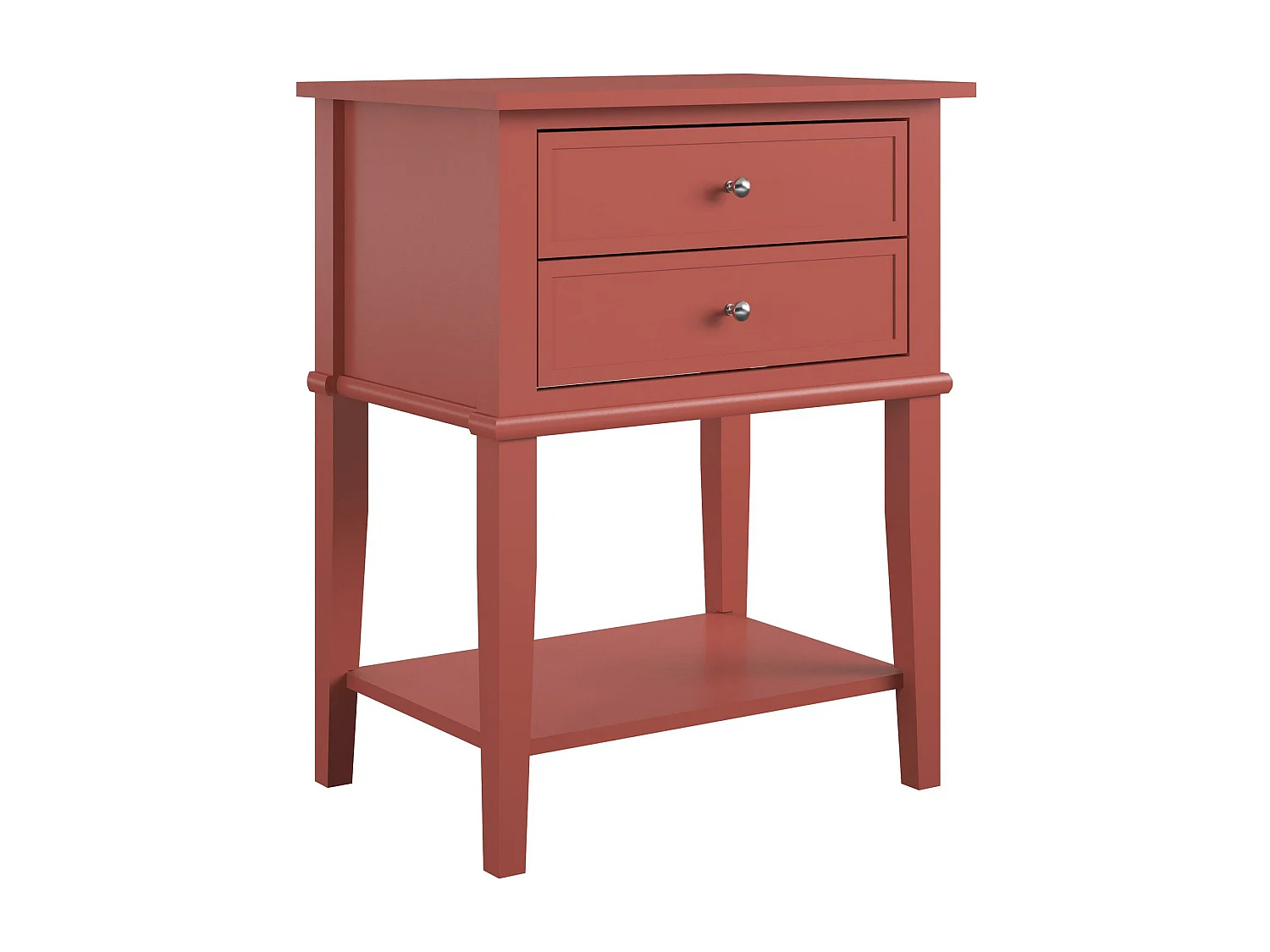 Accenttafel met 2 laden in MDF Terracotta