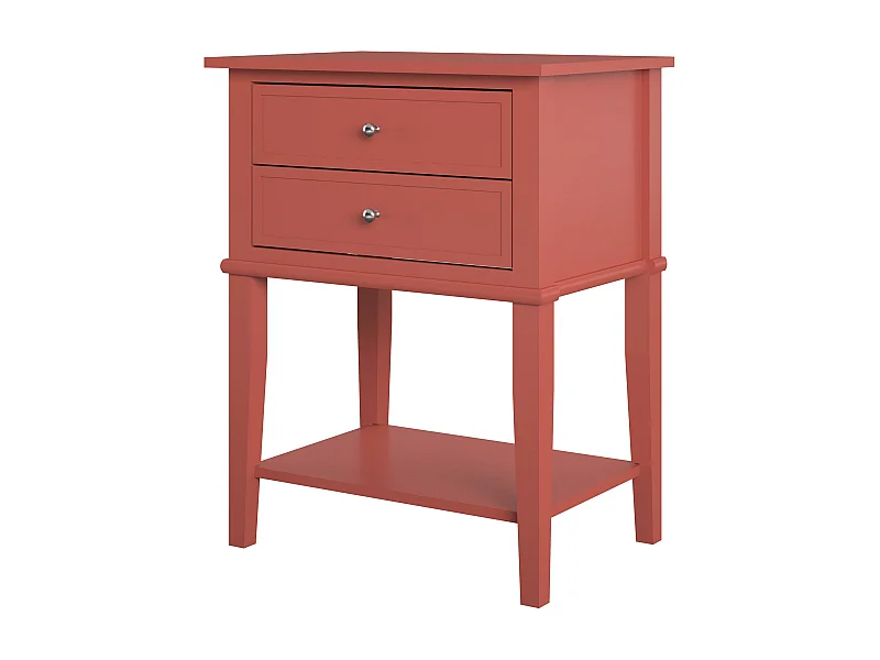 Franklin | Table avec 2 tiroirs en MDF Terracotta