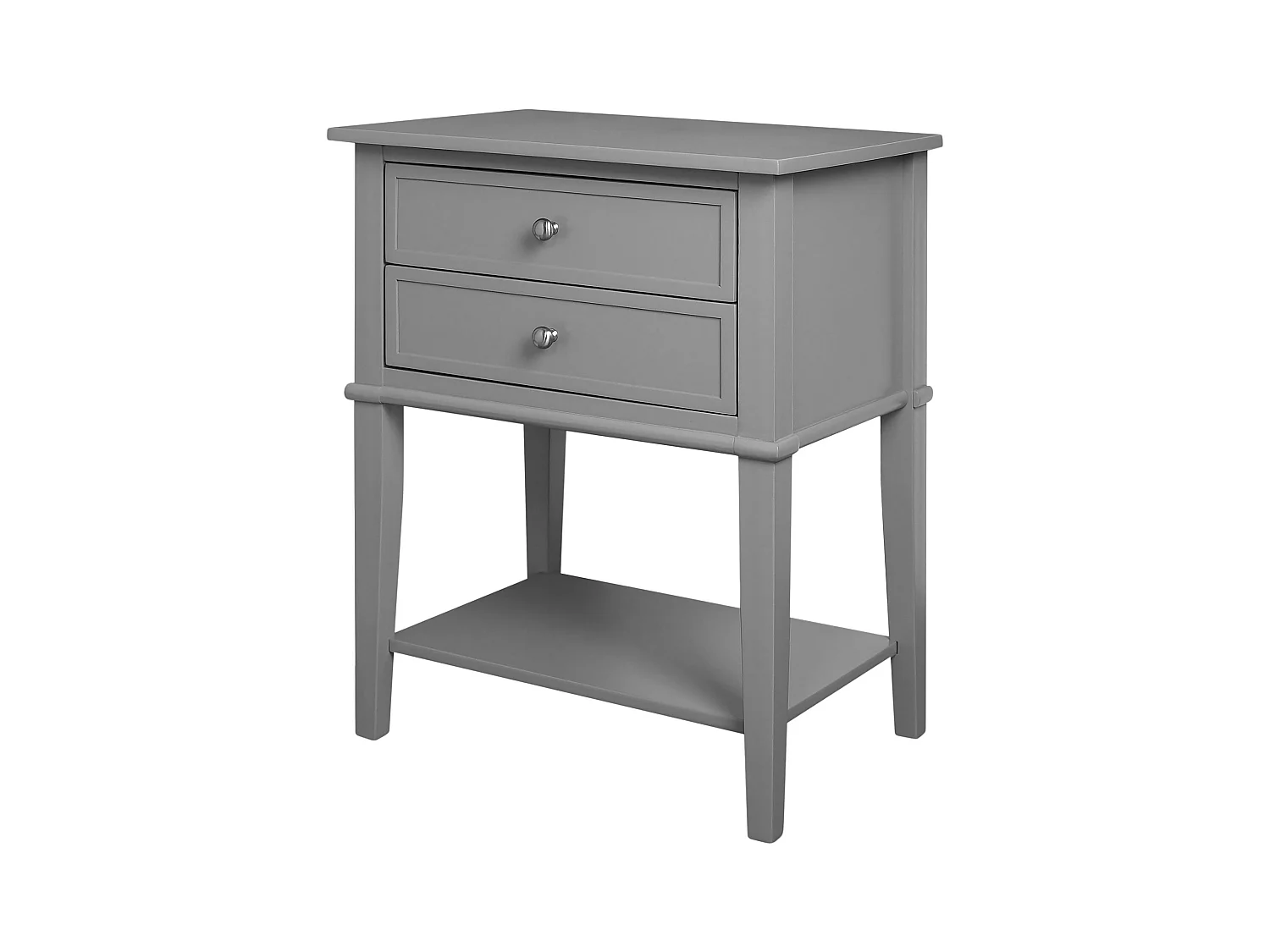 Franklin | Table avec 2 tiroirs en MDF gris