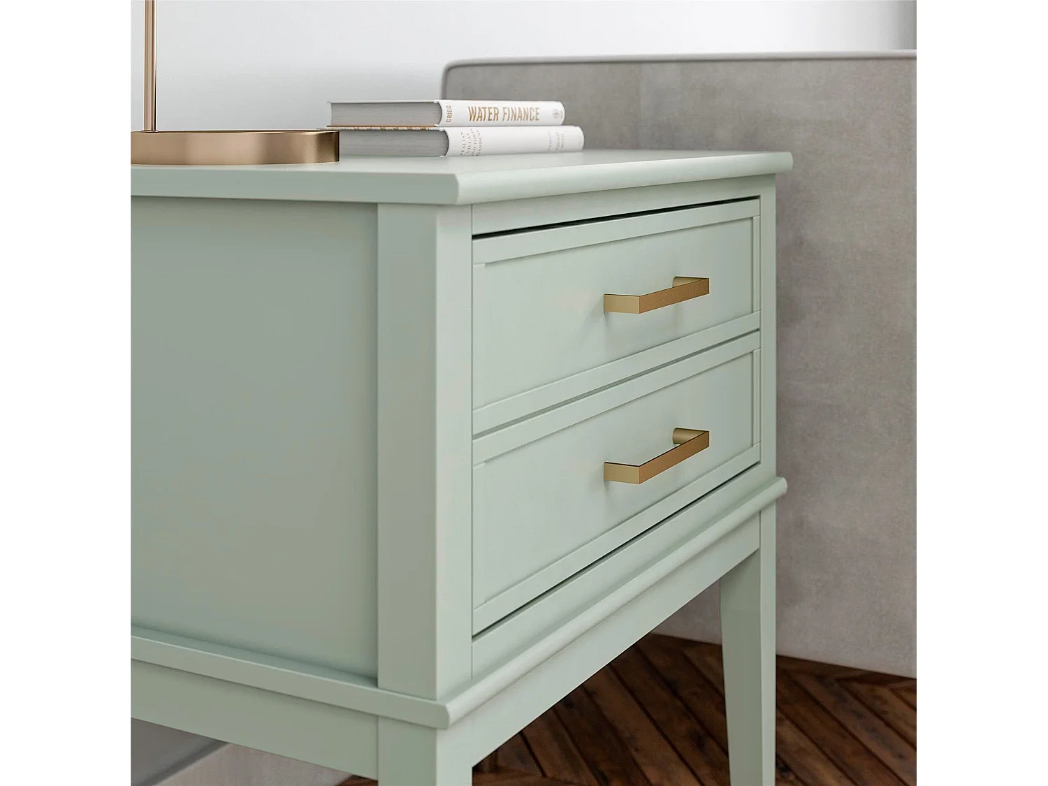 Westerleigh | Table d'appoint avec 1 tiroir en MDF Vert