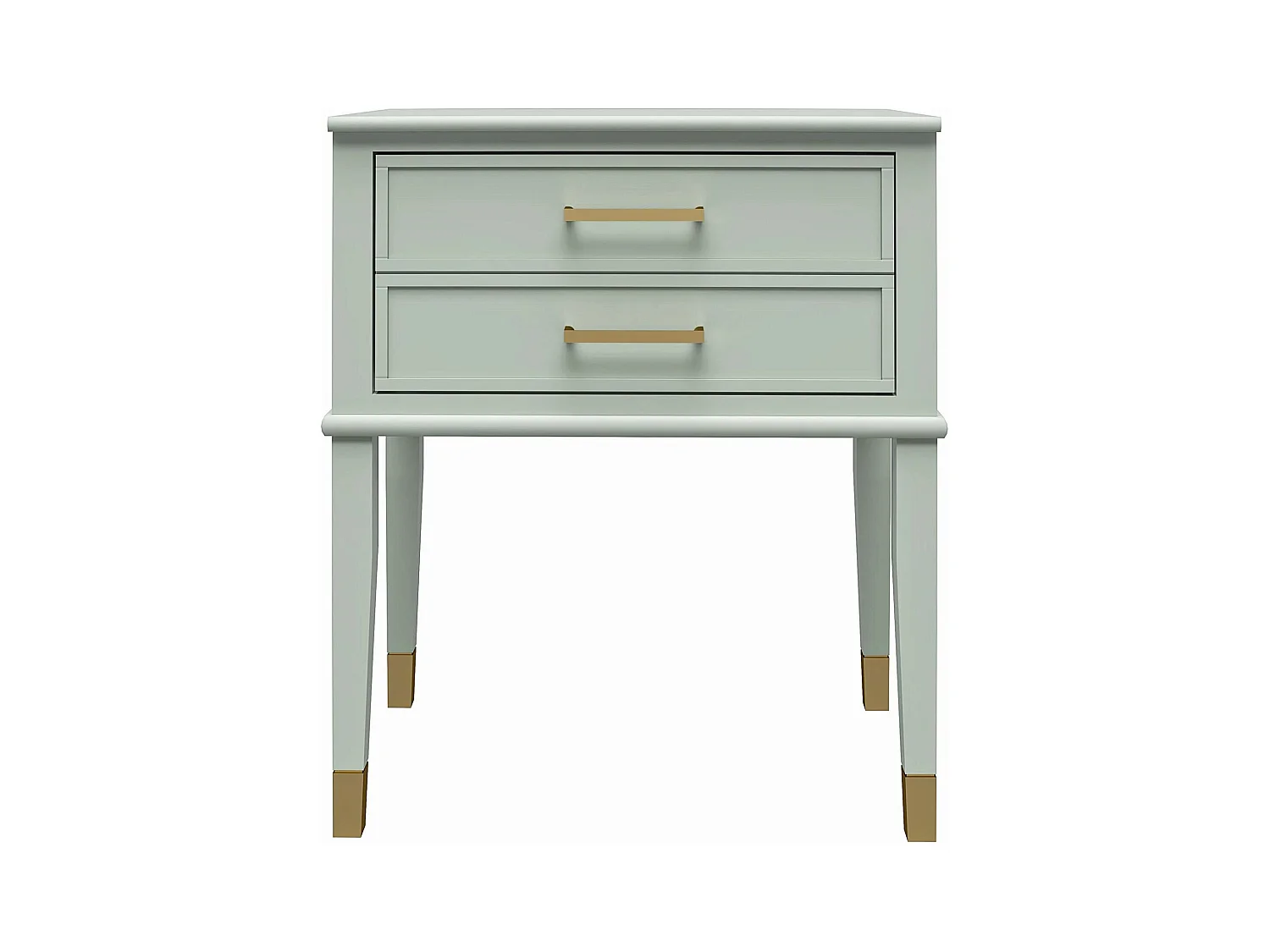 Mesa auxiliar con 2 cajones en MDF Verde