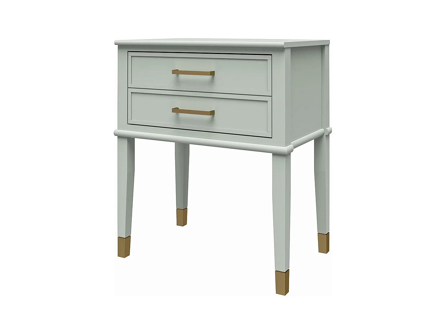 Mesa auxiliar con 2 cajones en MDF Verde