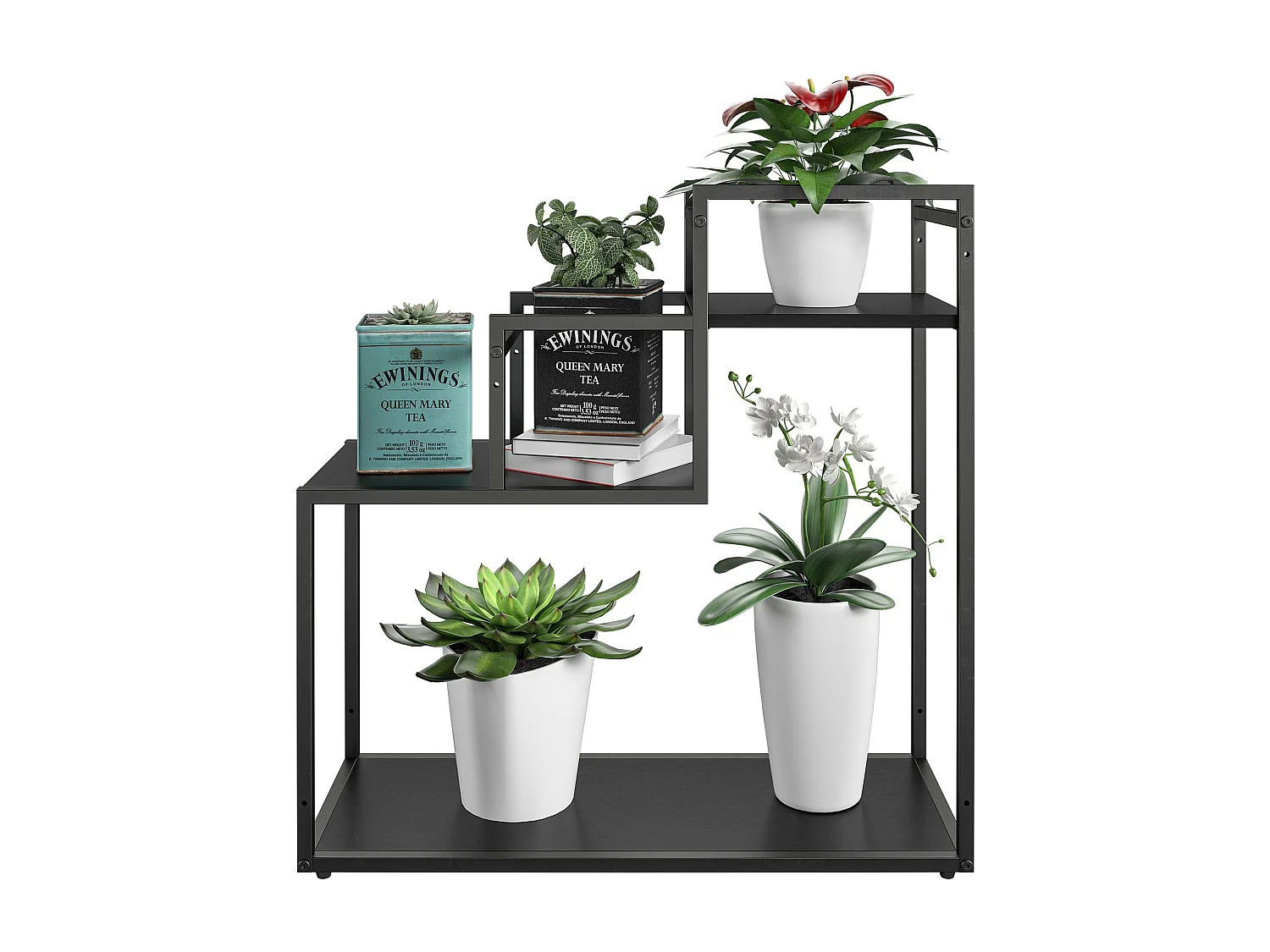 Weston | Soporte para plantas en efecto de roble negro