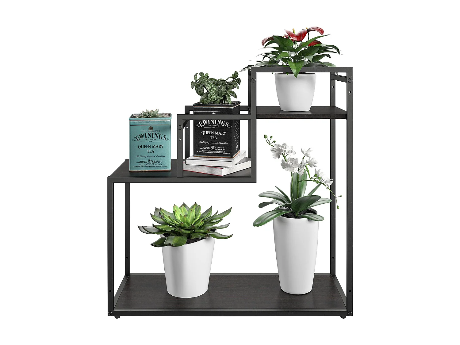 Weston | Support de plantes en aspect bois en couleur espresso