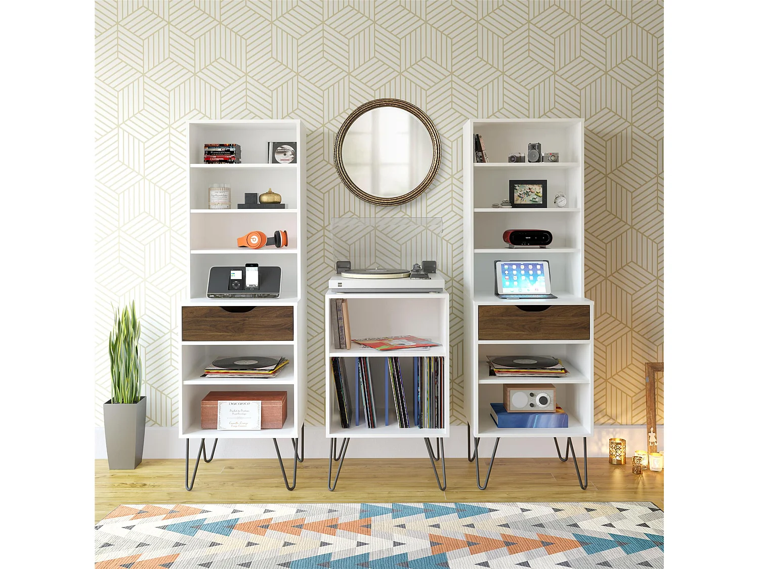 TurnTable Soporte BlancoAzul