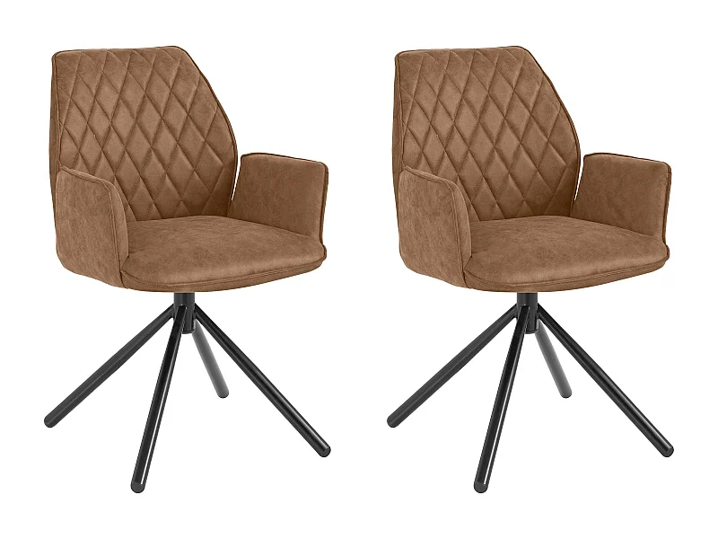 Preston | Chaise 2 Pack en Cognac