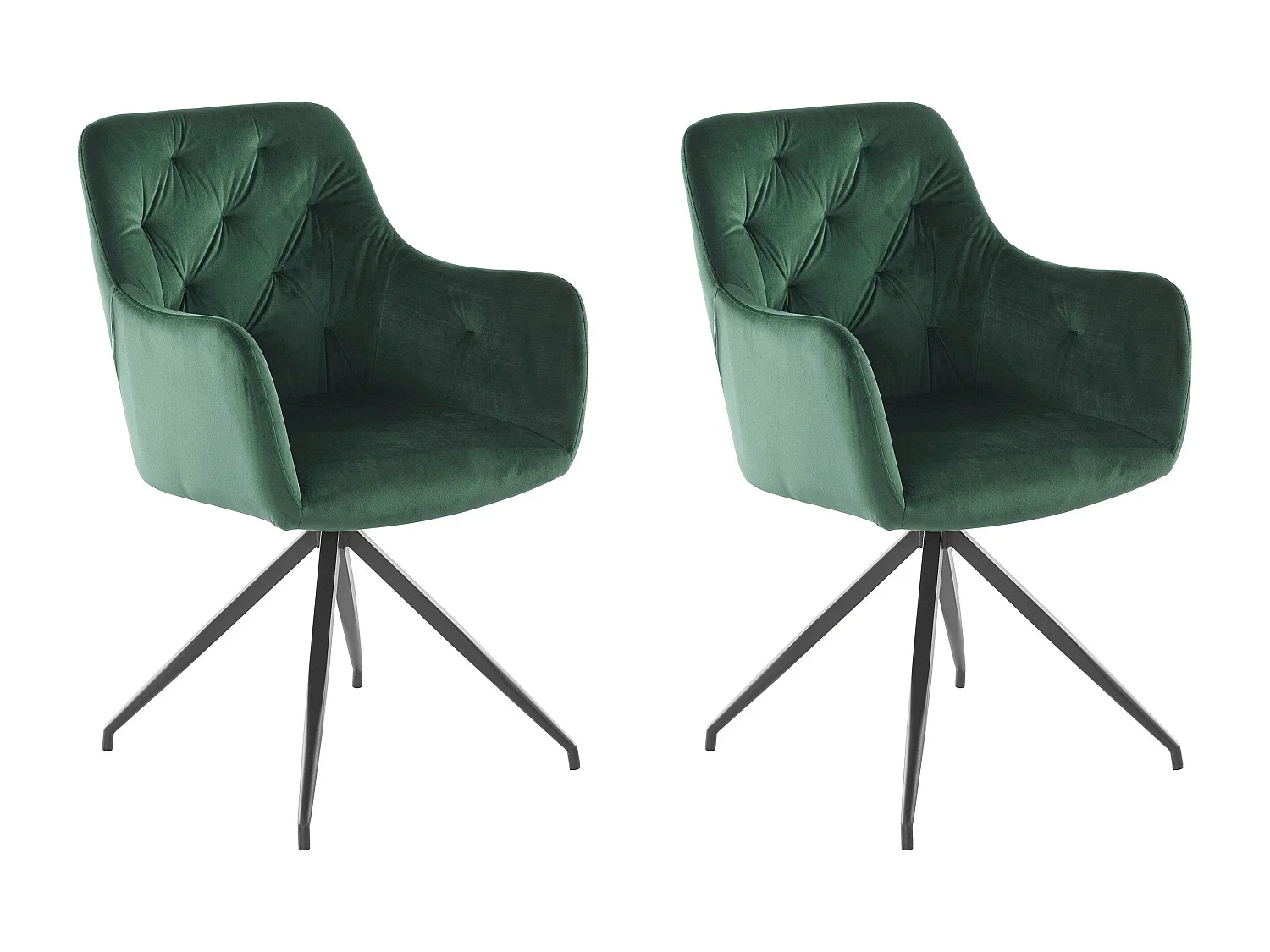 Sillón 2 PK Terciopelo Verde