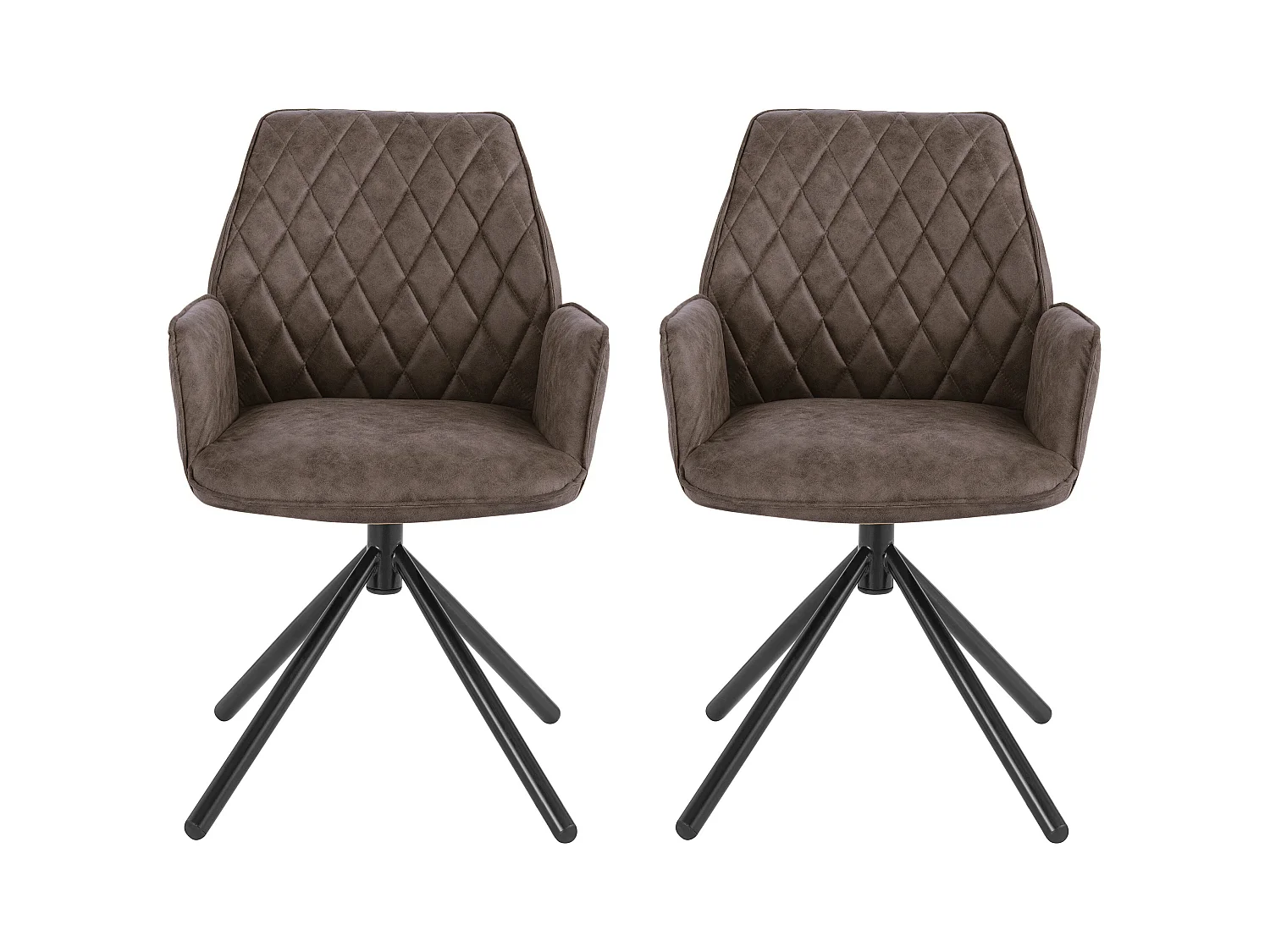 Preston | Chaise 2 Pack en Marron foncé