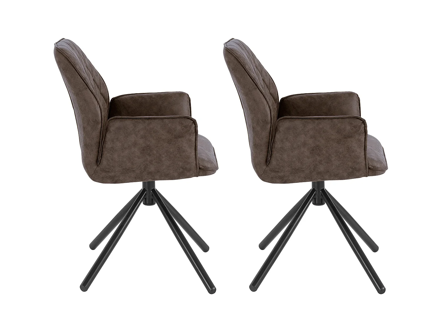 Preston | Chaise 2 Pack en Marron foncé