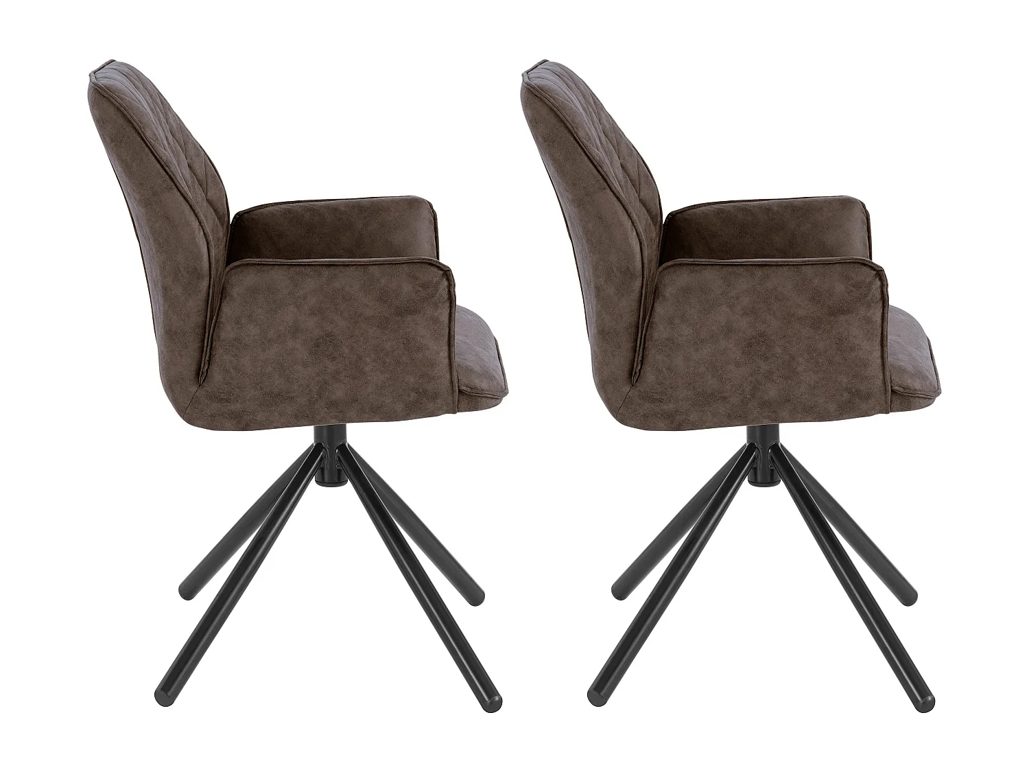 Preston | Chaise 2 Pack en Marron foncé