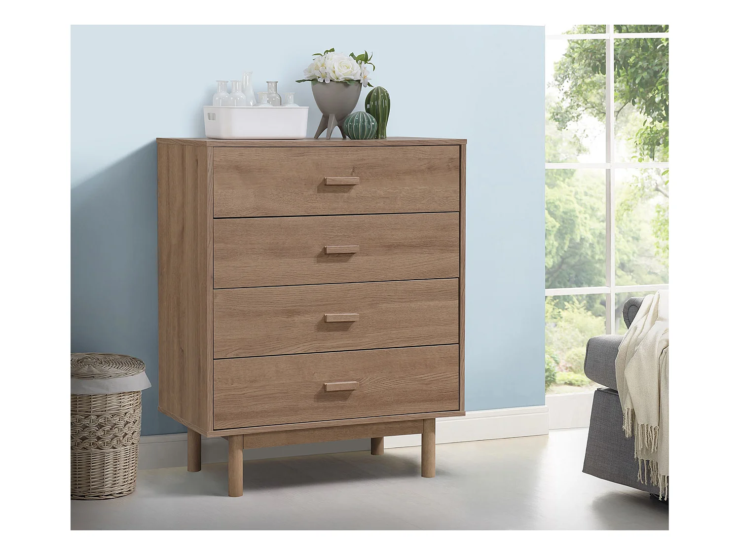 Commode 4 Laden Eiken