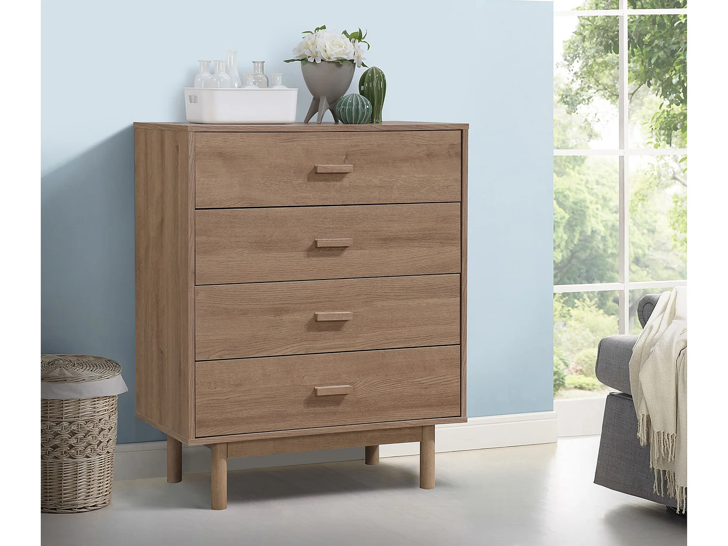 Commode 4 Laden Eiken