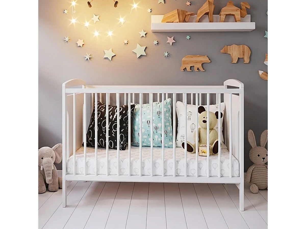 Lit bébé évolutif Margot blanc 60x 120 cm