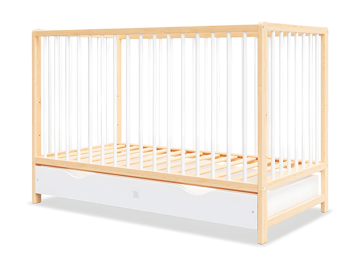 MINEA | Lit bébé évolutif avec tiroir MATHIS 60x120 cm (matelas non inclus)