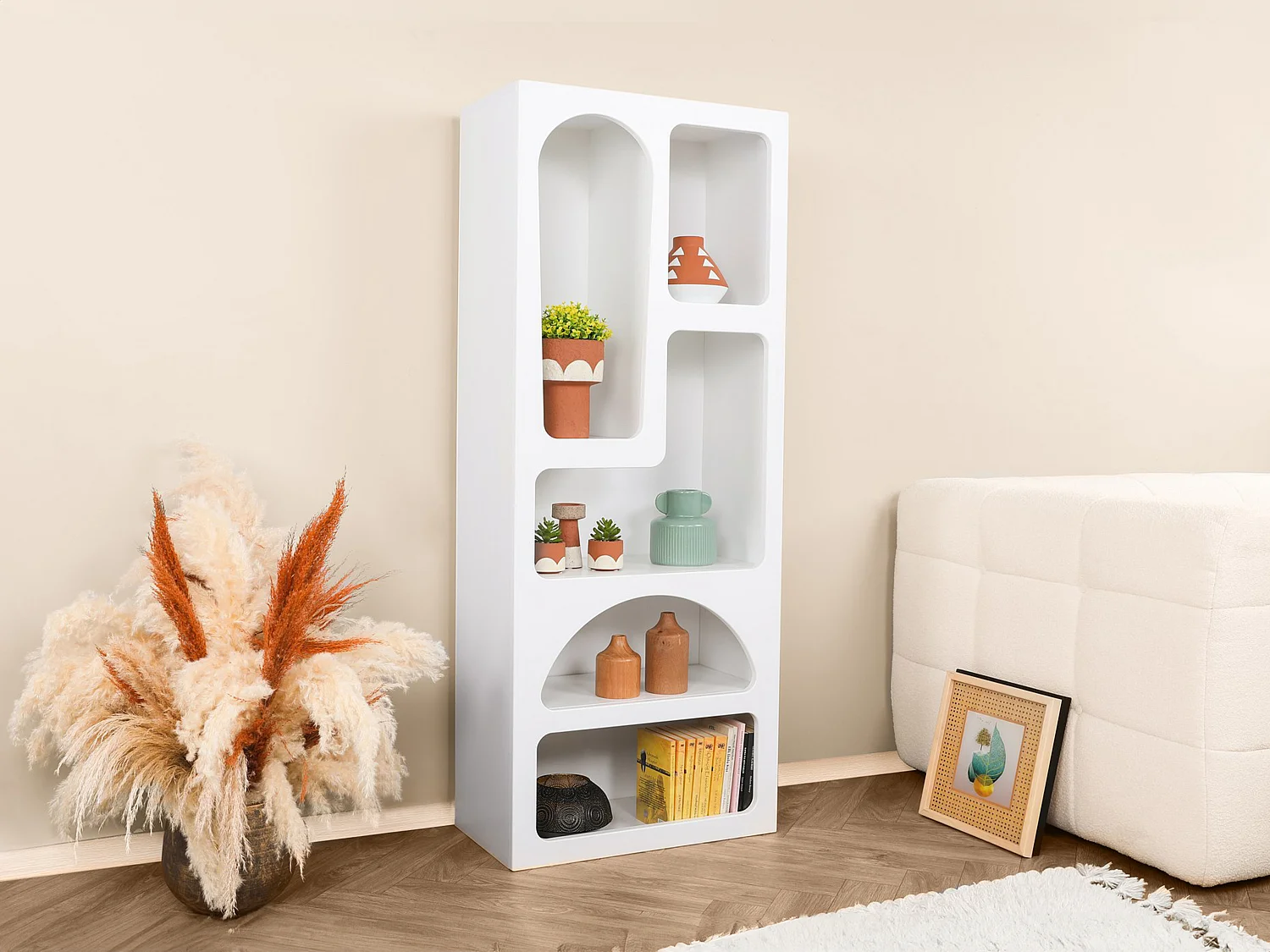 Etagère avec 5 niches - Blanc - LUELA