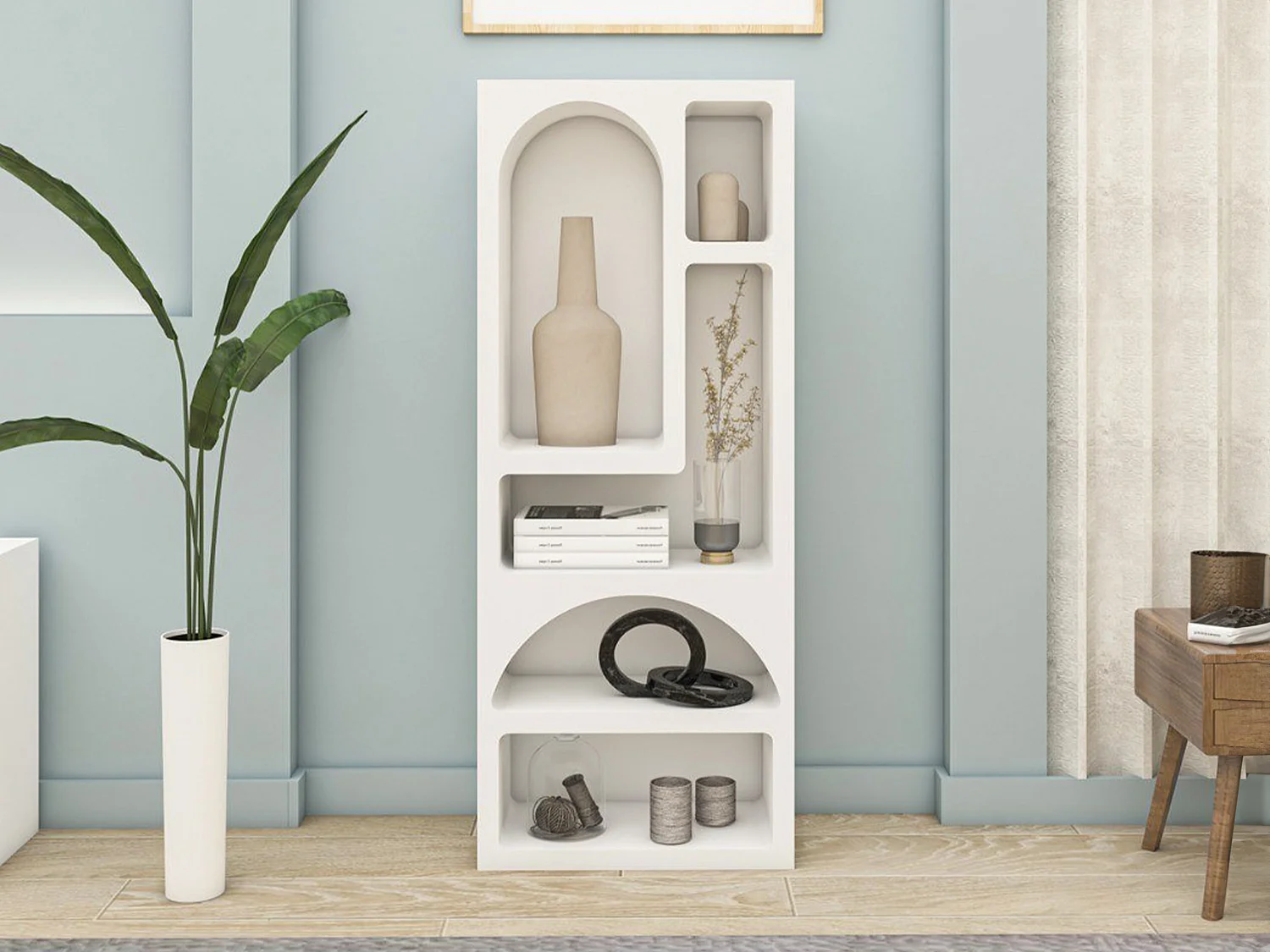 Etagère avec 5 niches - Blanc - LUELA