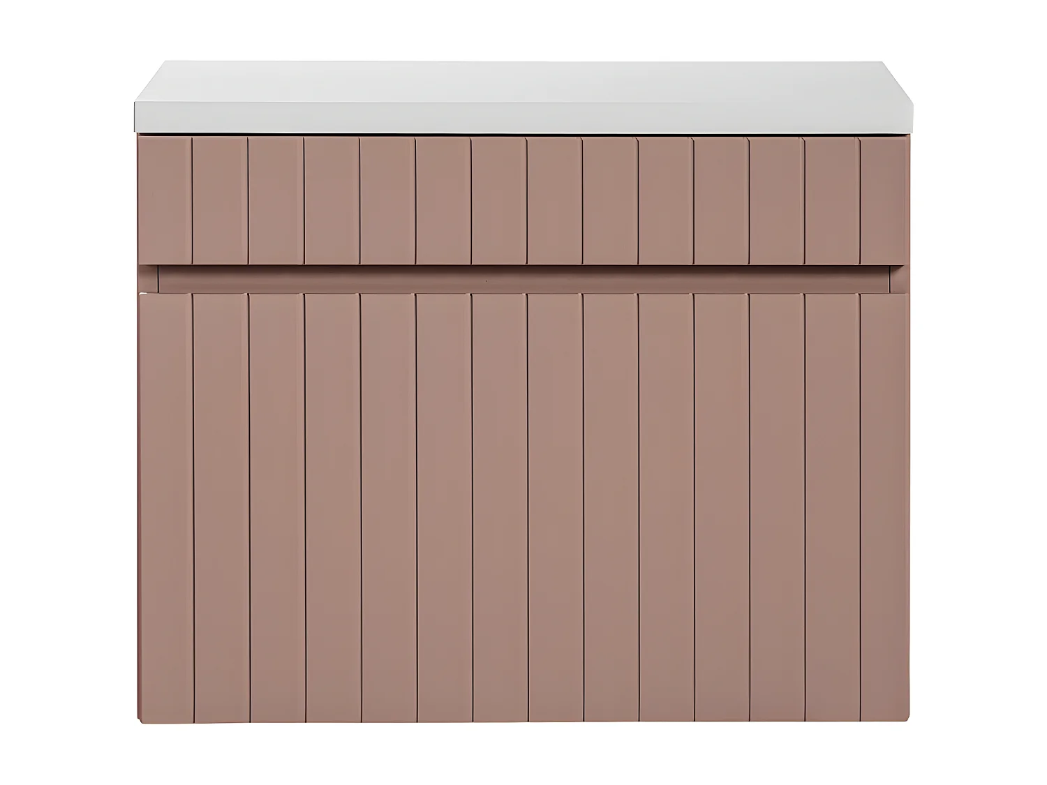 Mueble bajo lavabo 60cm y encimera Zelie rosado y blanco